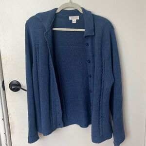 Grandma sweater blue knit